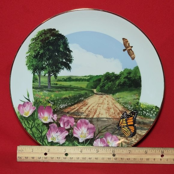 VTG Decorative Plate Royal Windsor Buttercup Wildflowers of the South Gold Trim - Picture 10 of 12